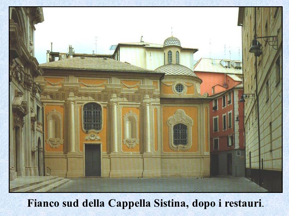 Fianco sud della Cappella Sistina, dopo i restauri.