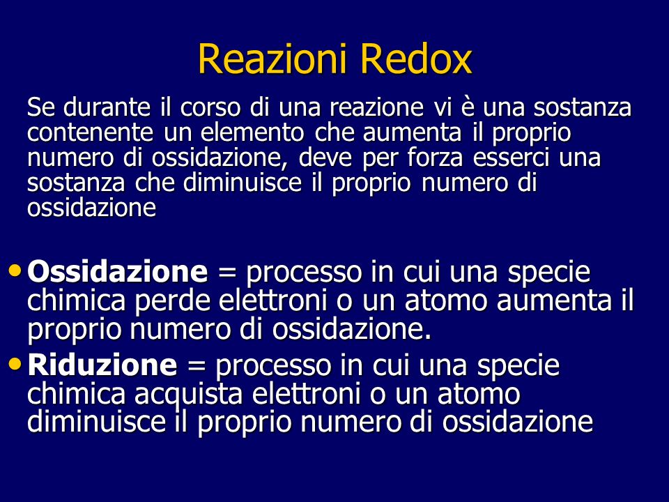 Reazioni Redox