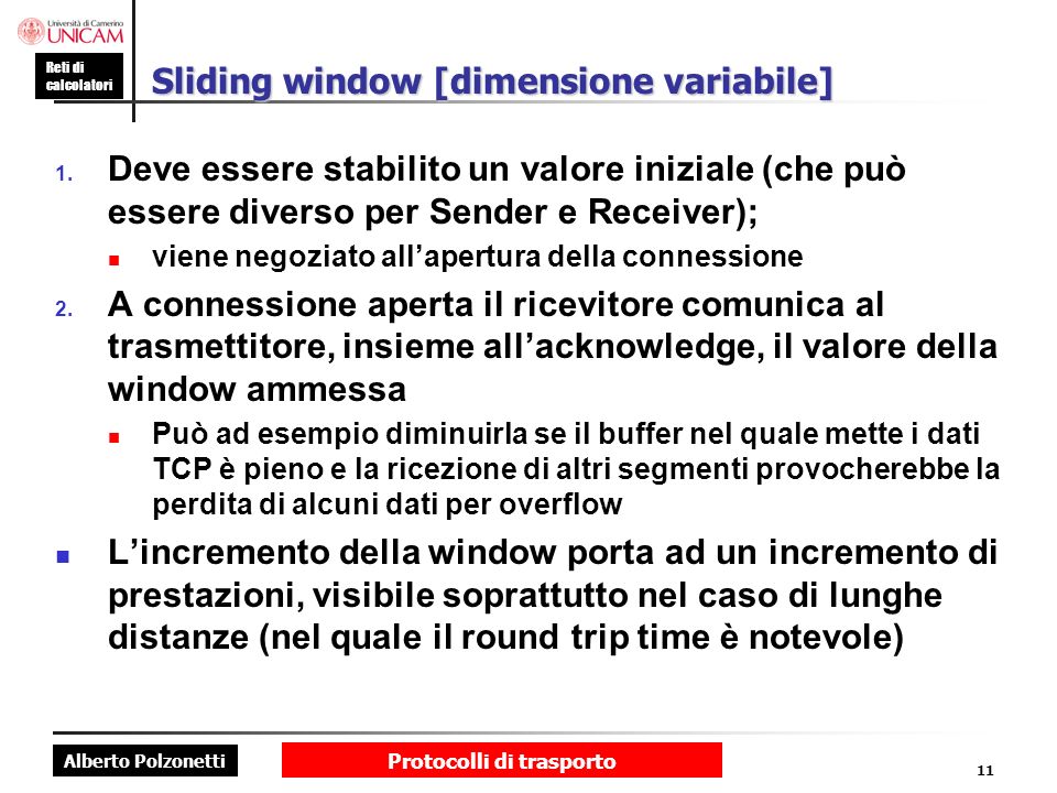 Sliding window [dimensione variabile]