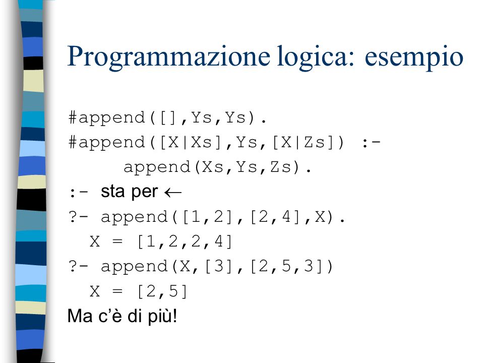 Programmazione logica: esempio