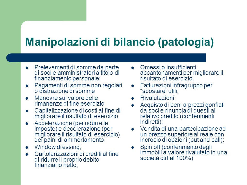 Manipolazioni di bilancio (patologia)