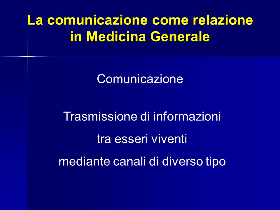 La comunicazione come relazione in Medicina Generale