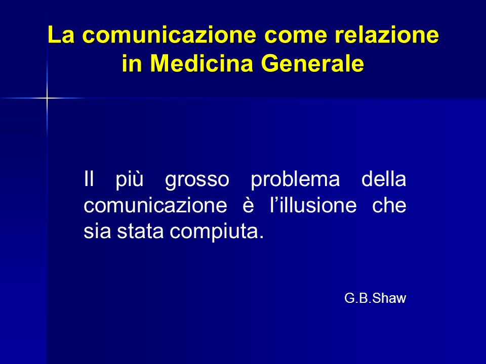 La comunicazione come relazione in Medicina Generale