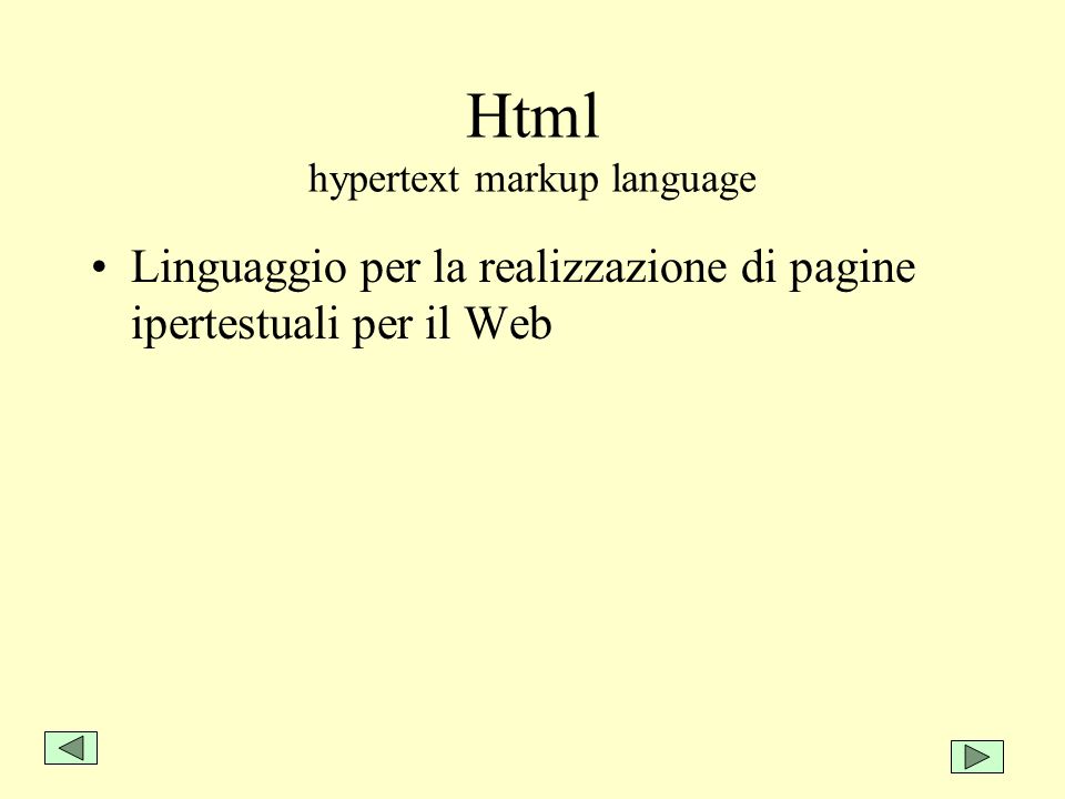 Html hypertext markup language