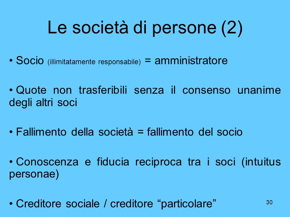 Le società di persone (2)