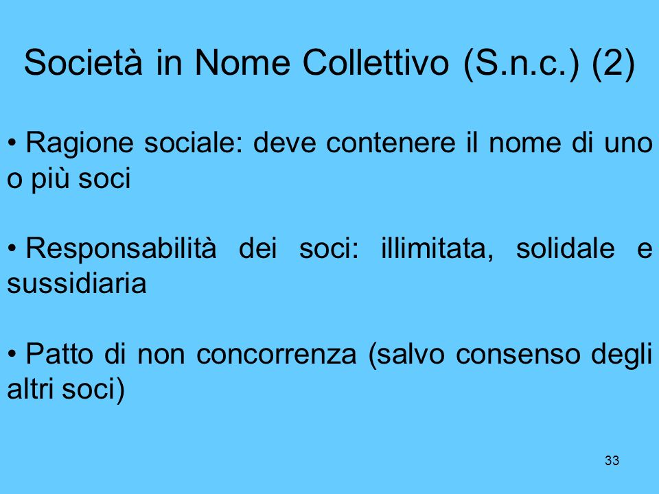 Società in Nome Collettivo (S.n.c.) (2)