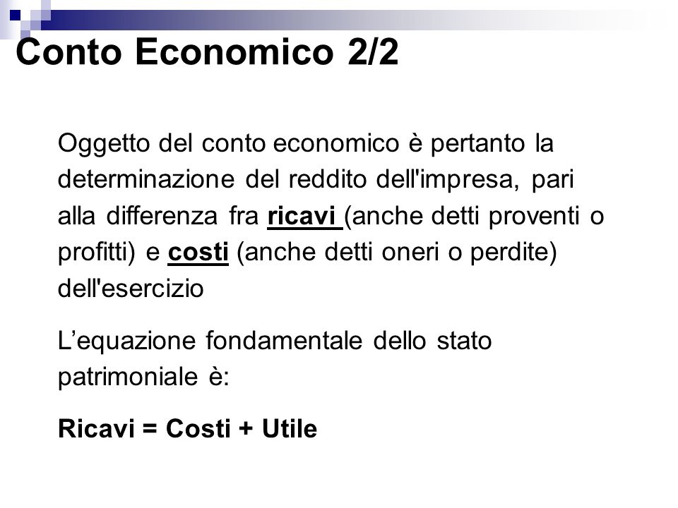 Conto Economico 2/2