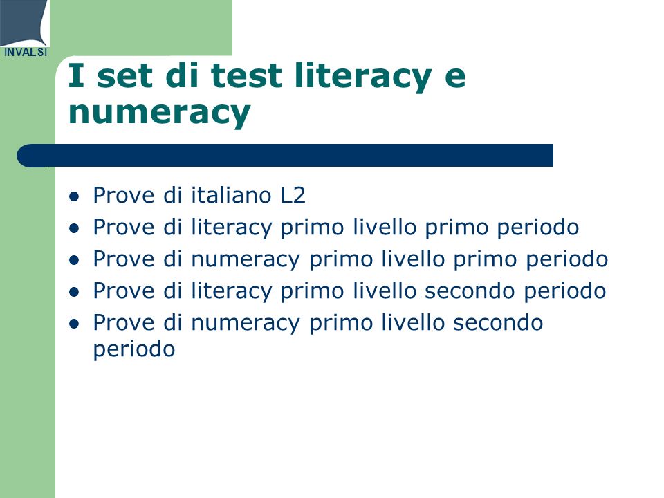 I set di test literacy e numeracy