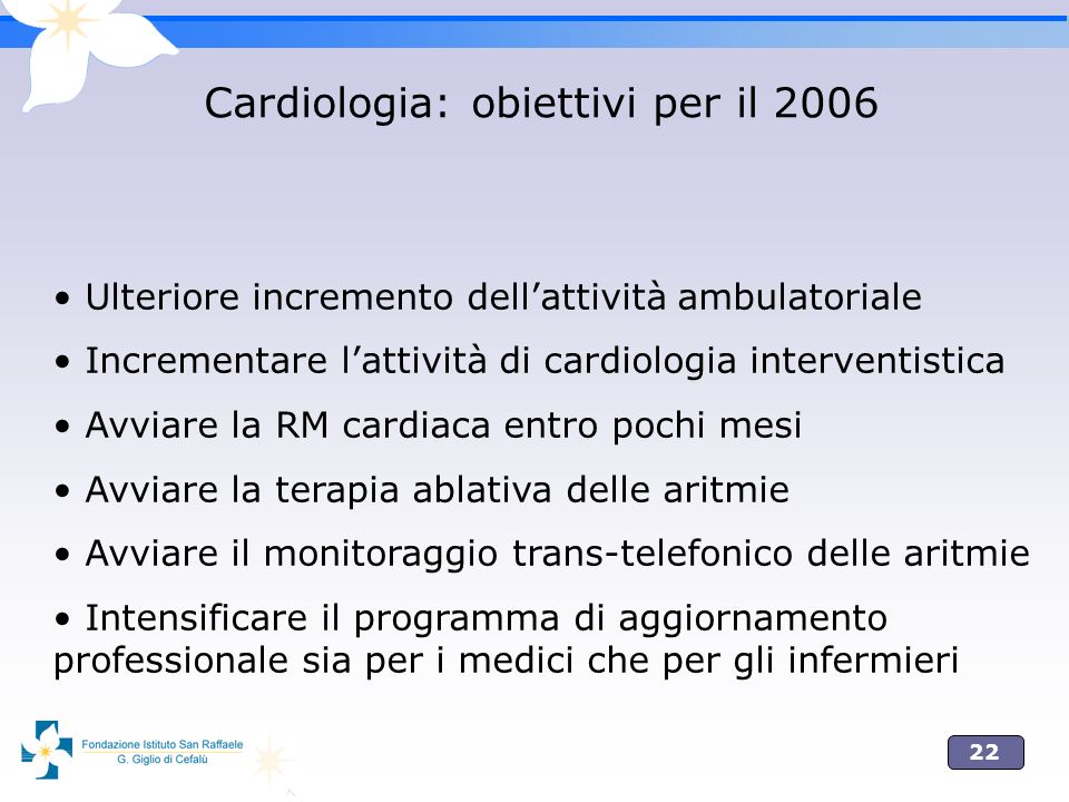 Cardiologia: obiettivi per il 2006
