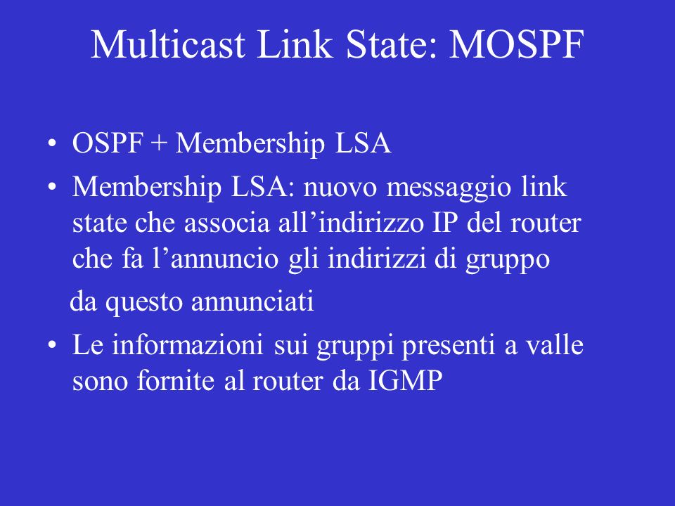 Multicast Link State: MOSPF
