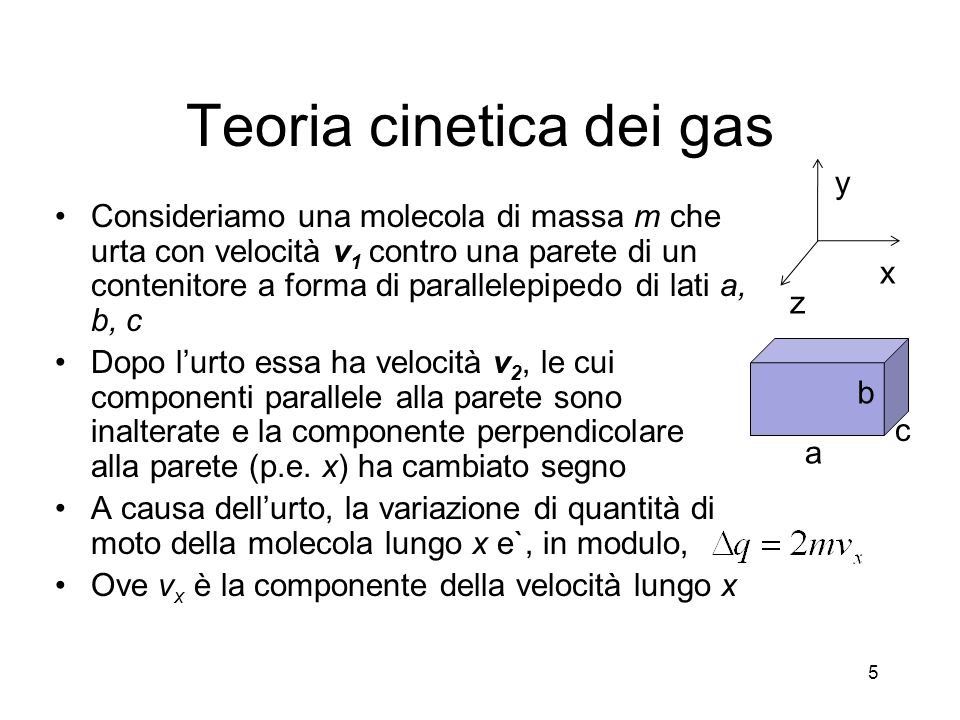 Teoria cinetica dei gas