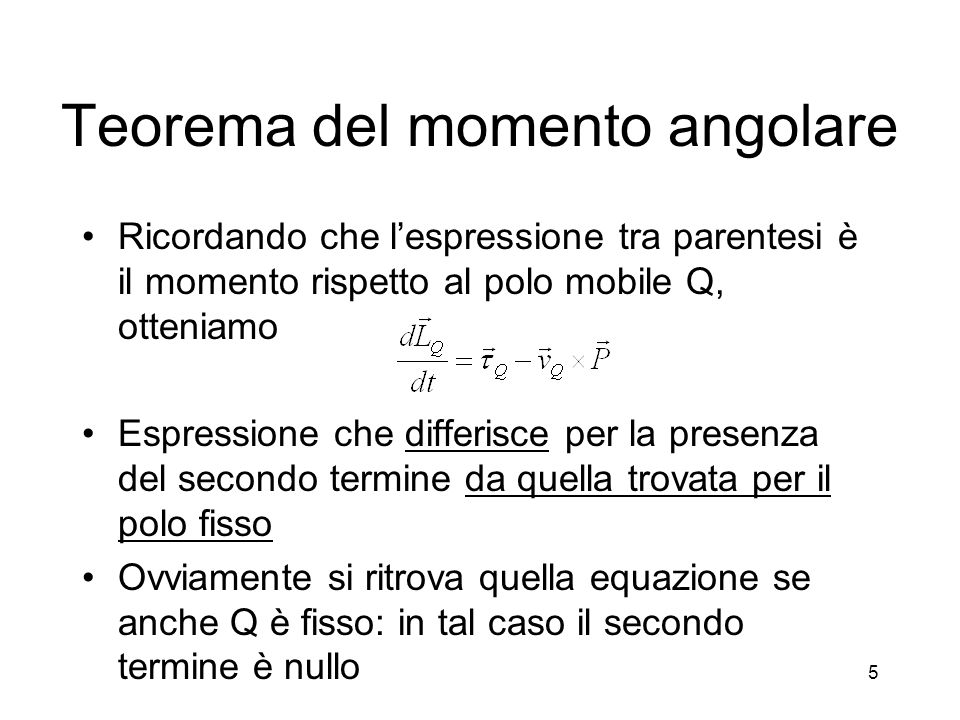 Teorema del momento angolare