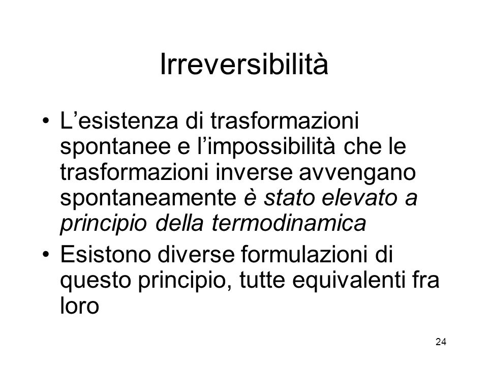 Irreversibilità