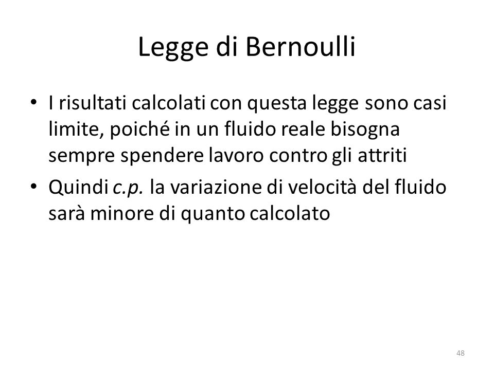 Legge di Bernoulli