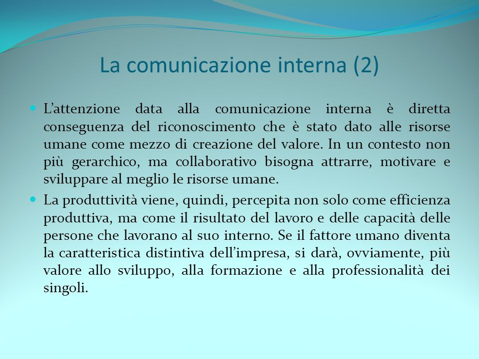 La comunicazione interna (2)