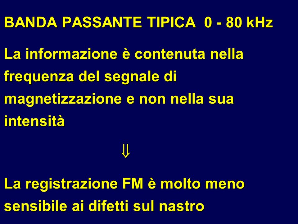 BANDA PASSANTE TIPICA kHz