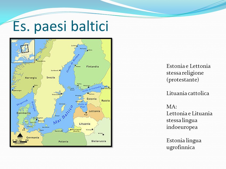 Es. paesi baltici Estonia e Lettonia stessa religione (protestante)