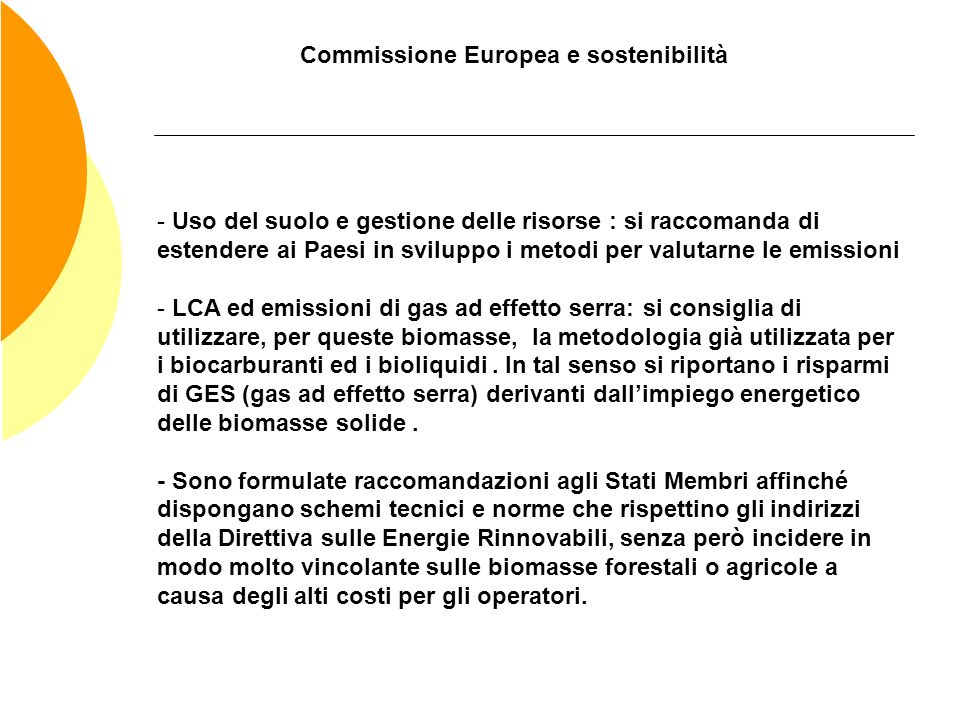Commissione Europea e sostenibilità