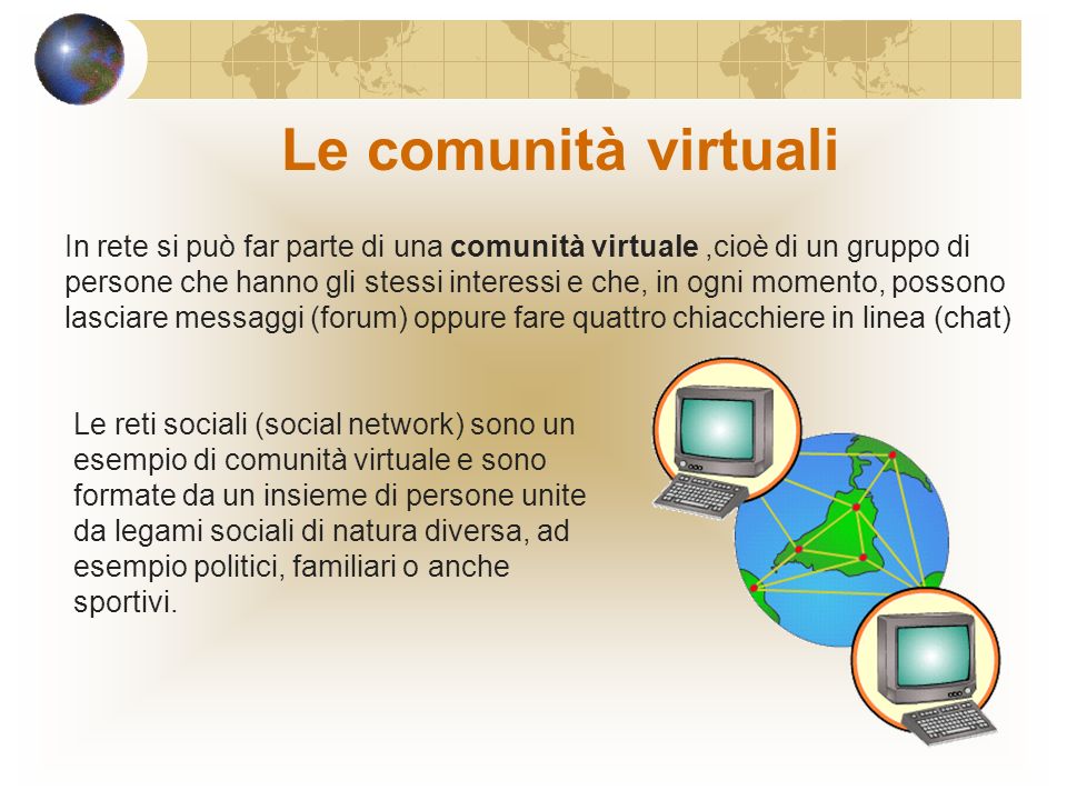 Le comunità virtuali
