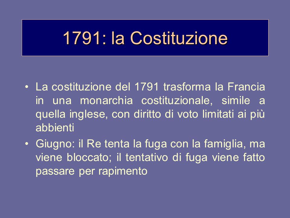 1791: la Costituzione