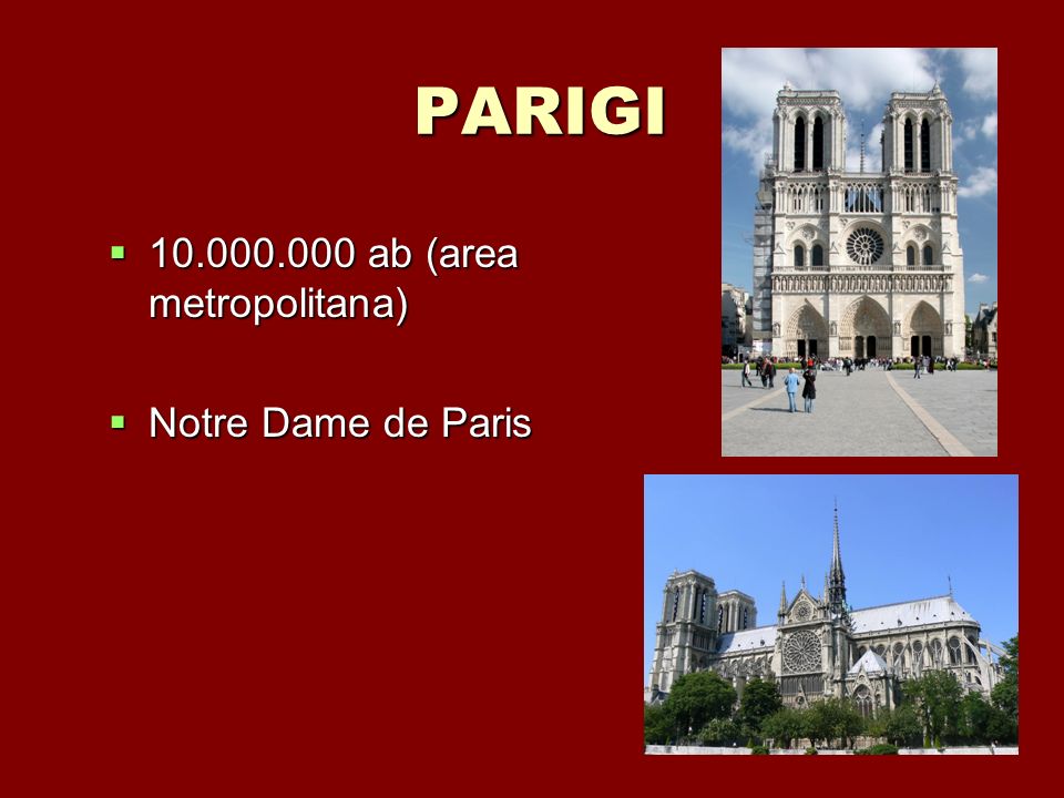 PARIGI ab (area metropolitana) Notre Dame de Paris
