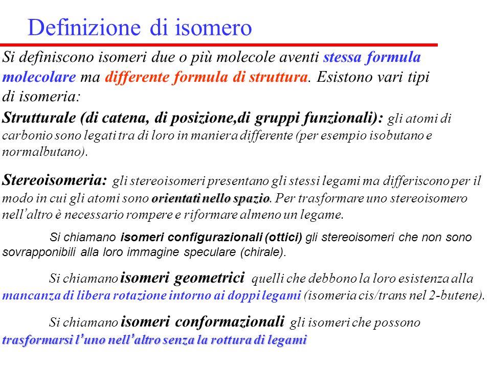 Definizione di isomero