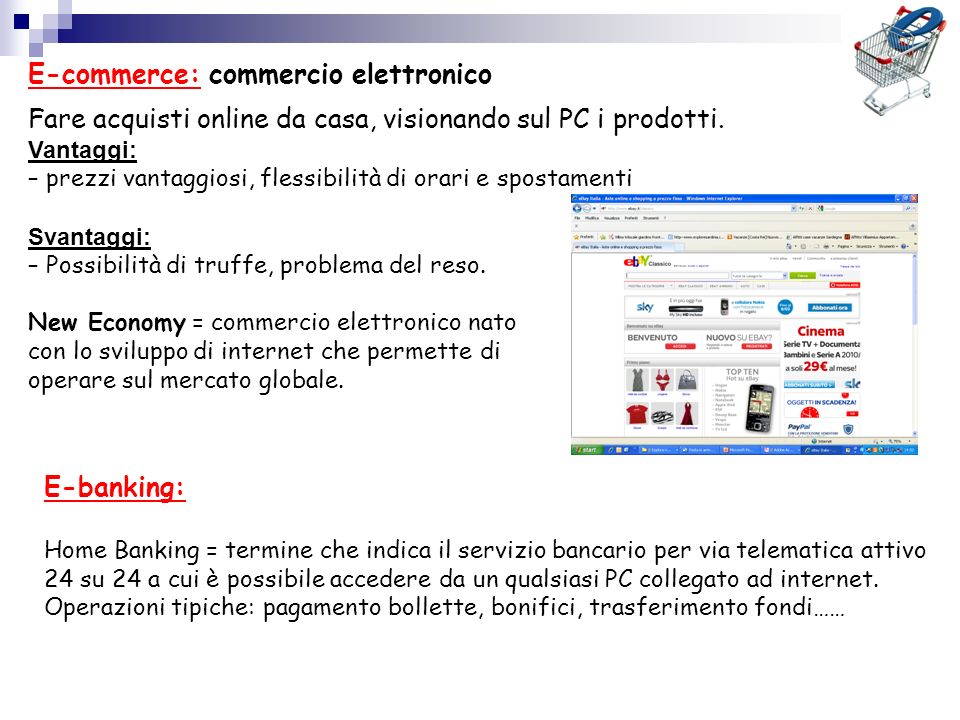E-commerce: commercio elettronico