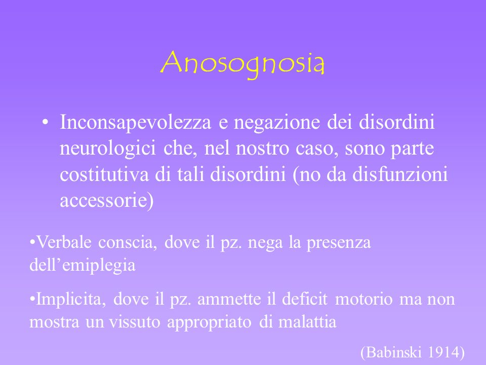Anosognosia