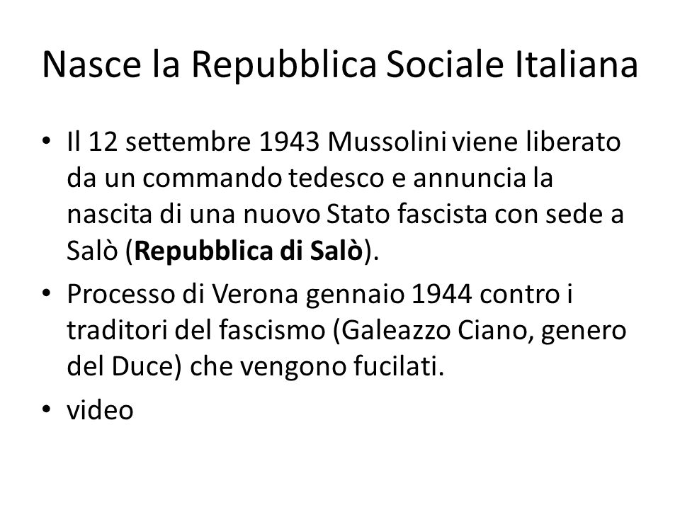 Nasce la Repubblica Sociale Italiana