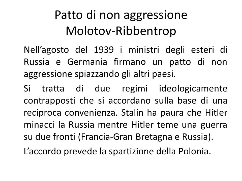Patto di non aggressione Molotov-Ribbentrop