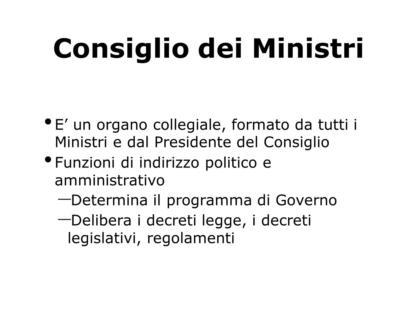 Consiglio dei Ministri
