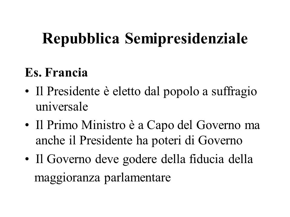 Repubblica Semipresidenziale