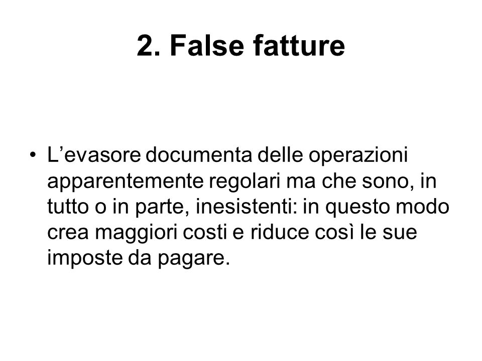 2. False fatture
