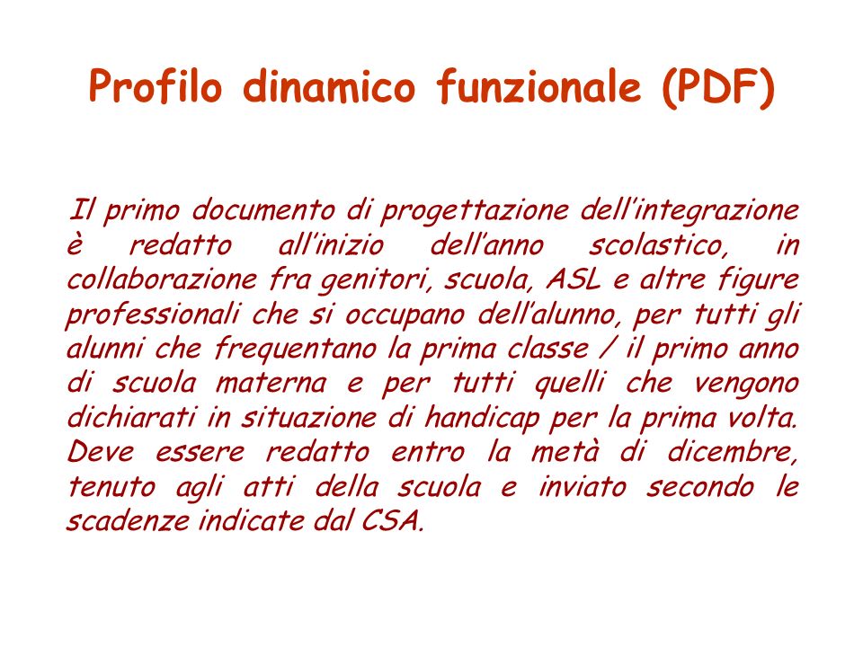 Profilo dinamico funzionale (PDF)