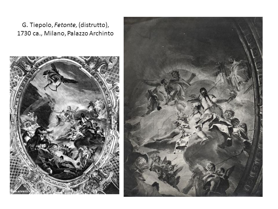 G. Tiepolo, Fetonte, (distrutto), 1730 ca., Milano, Palazzo Archinto