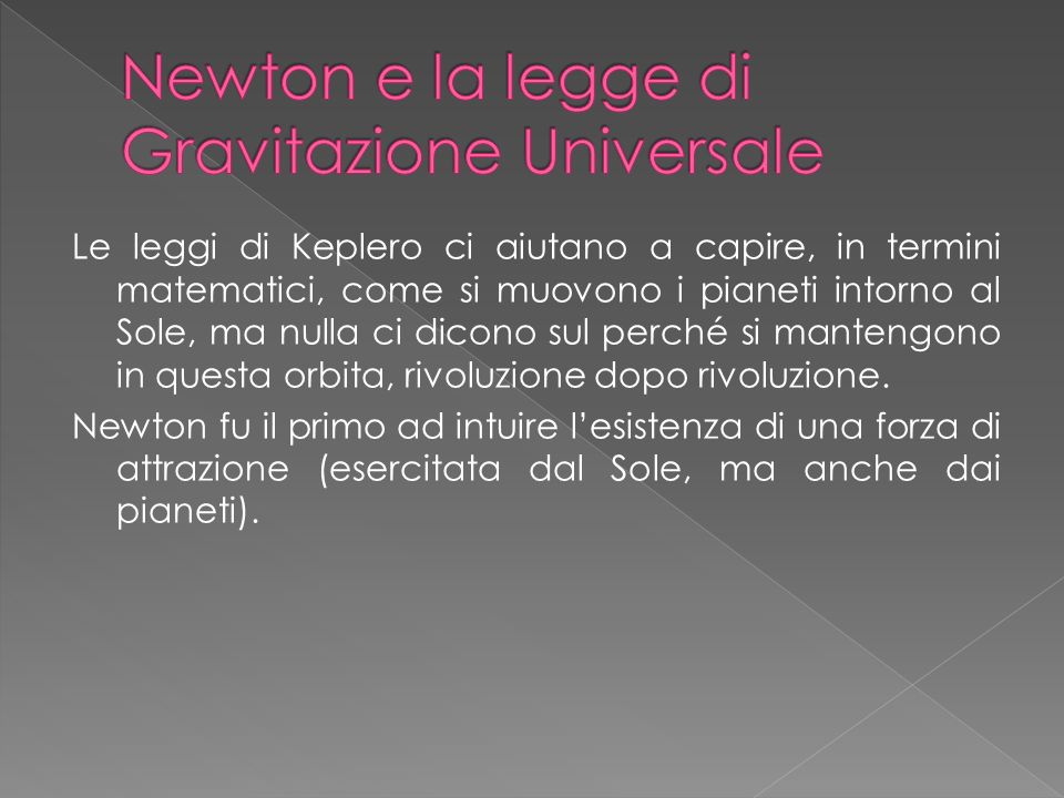 Newton e la legge di Gravitazione Universale