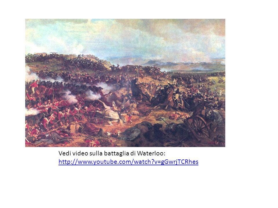 Vedi video sulla battaglia di Waterloo:   youtube. com/watch