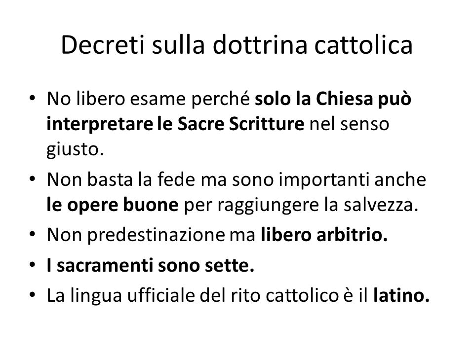 Decreti sulla dottrina cattolica