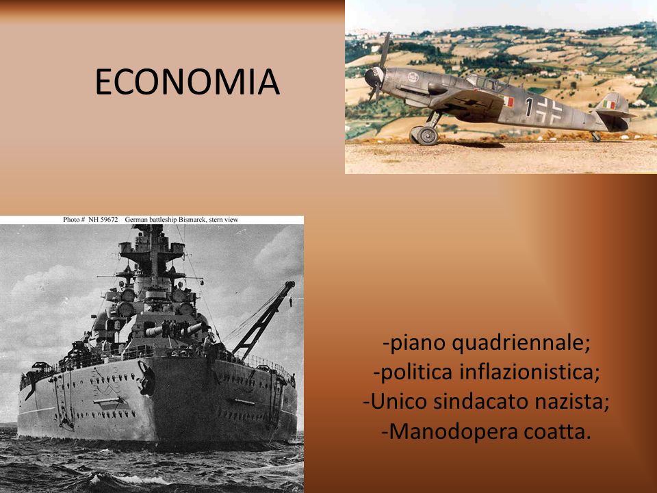 ECONOMIA -piano quadriennale; -politica inflazionistica;