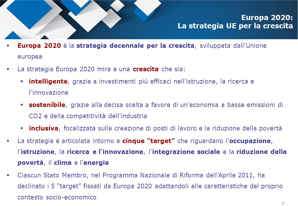 Europa 2020: La strategia UE per la crescita