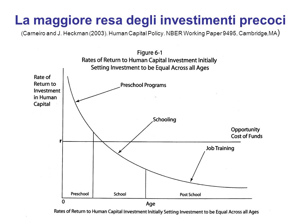 La maggiore resa degli investimenti precoci (Carneiro and J