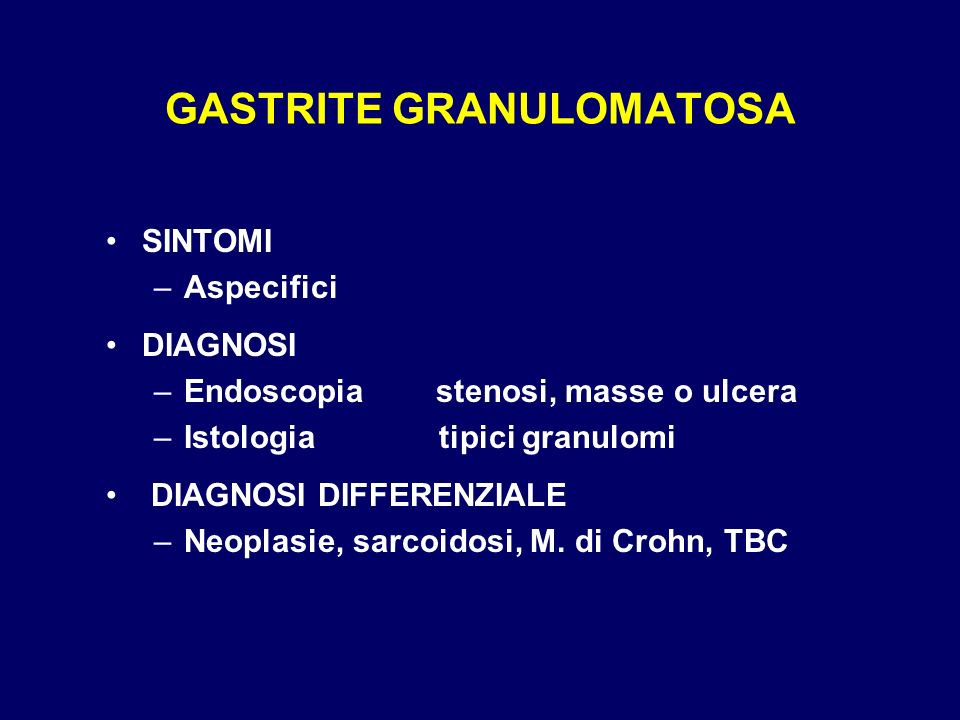 GASTRITE GRANULOMATOSA