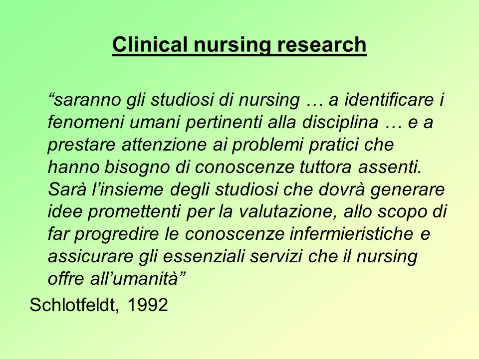 Clinical nursing research