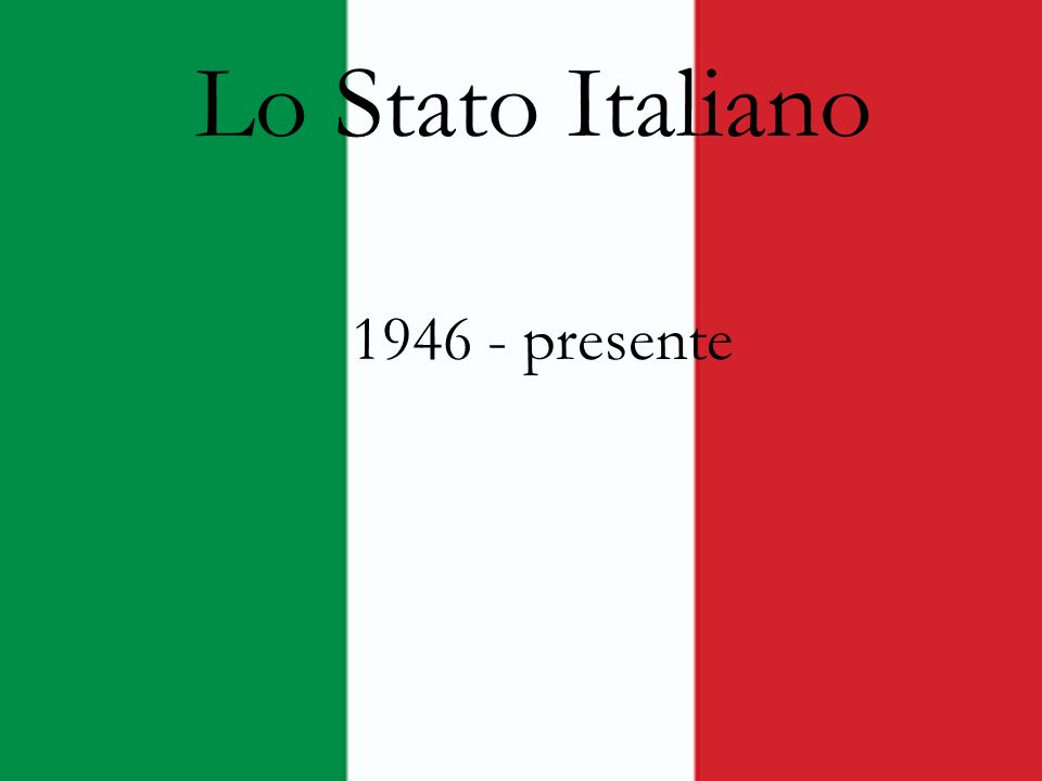 Lo Stato Italiano presente