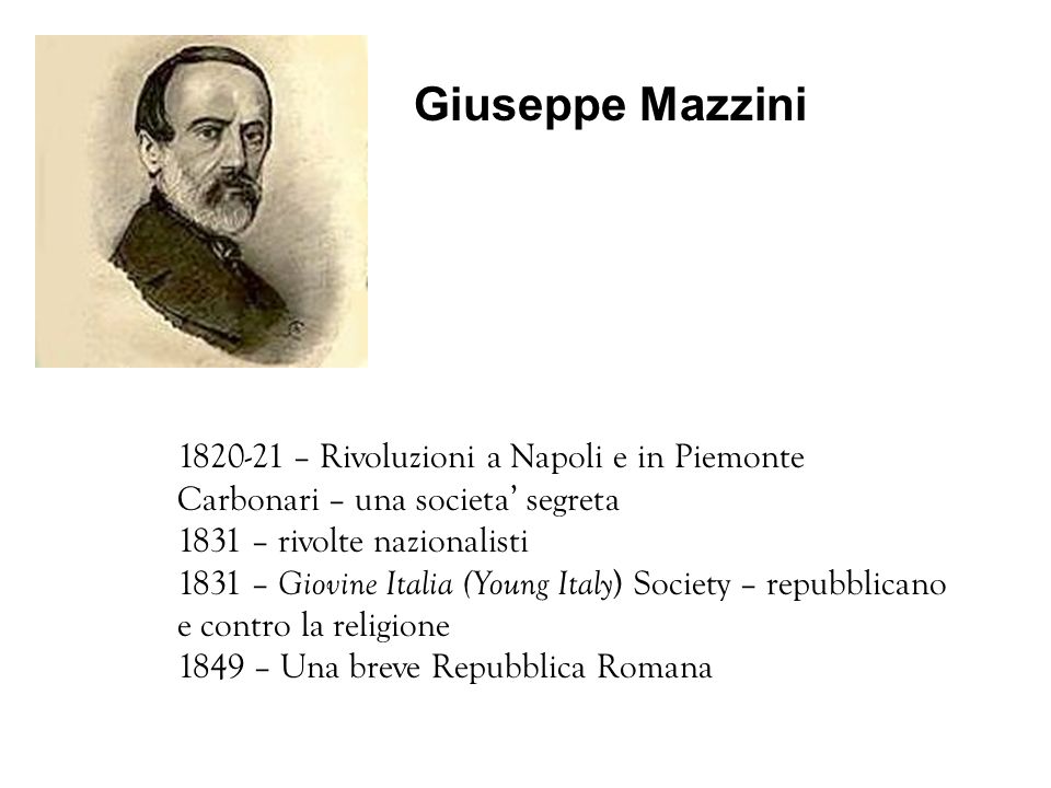 Giuseppe Mazzini – Rivoluzioni a Napoli e in Piemonte