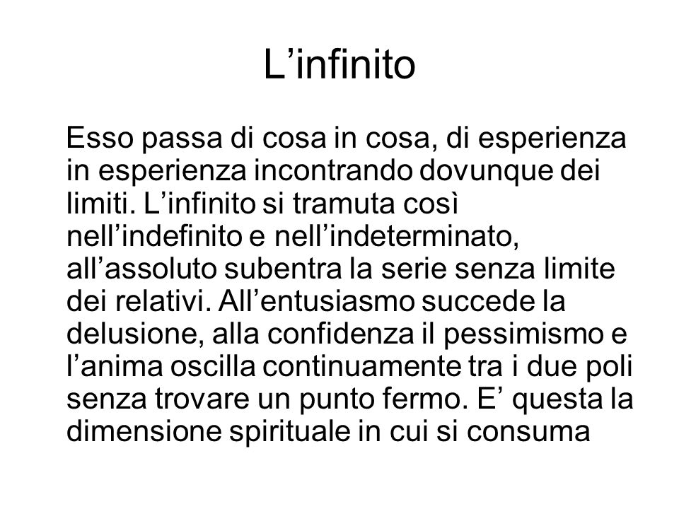 L’infinito