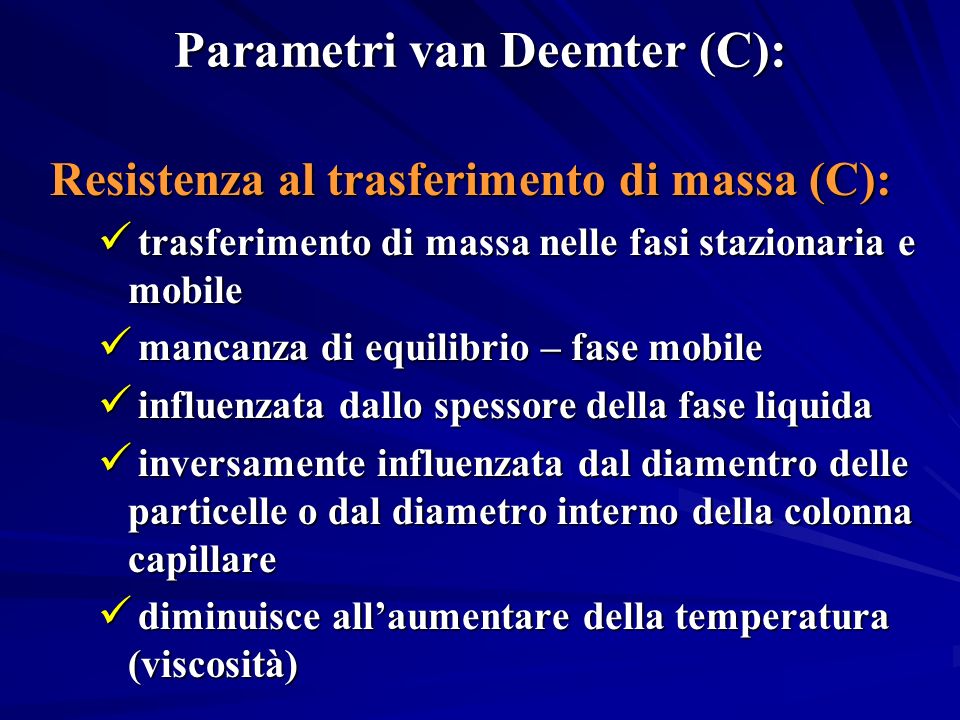 Parametri van Deemter (C):