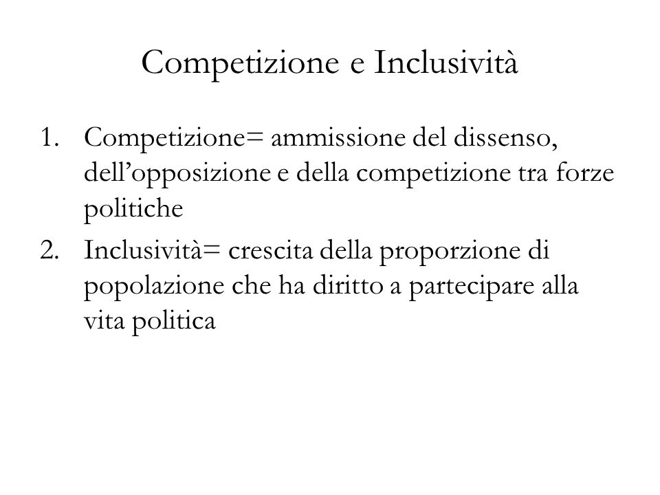 Competizione e Inclusività