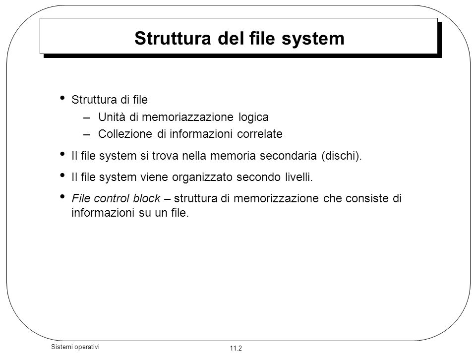 Struttura del file system
