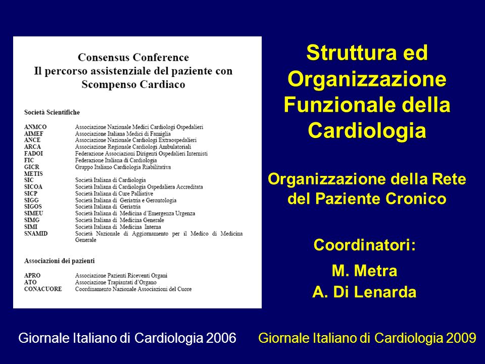 Struttura ed Organizzazione Funzionale della Cardiologia